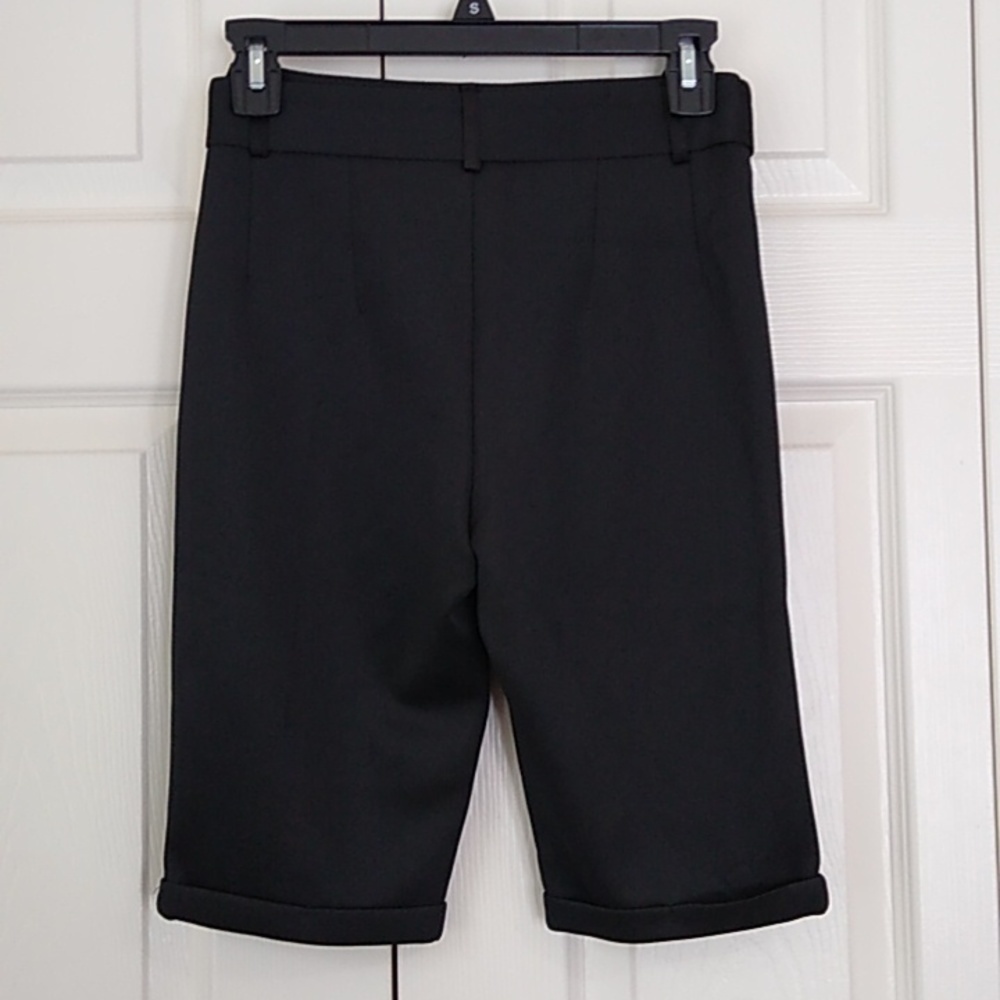 NEW Fashion Nova Walk In The Park Biker Trouser - Black - Picture 8 of 16